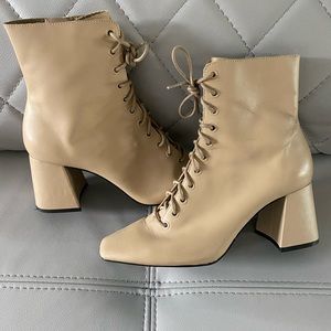 Zara size 40 tan booties